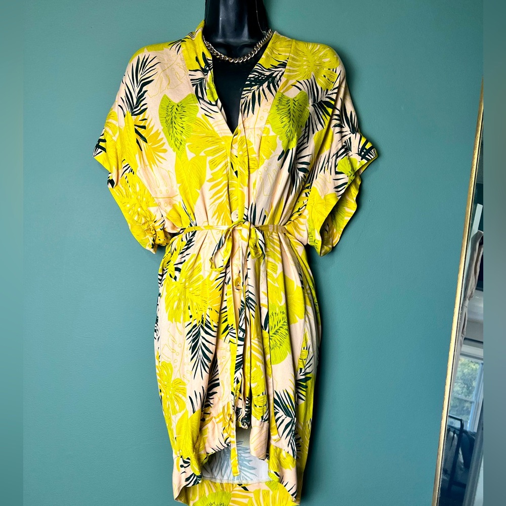 Tropical tunic or tie dress